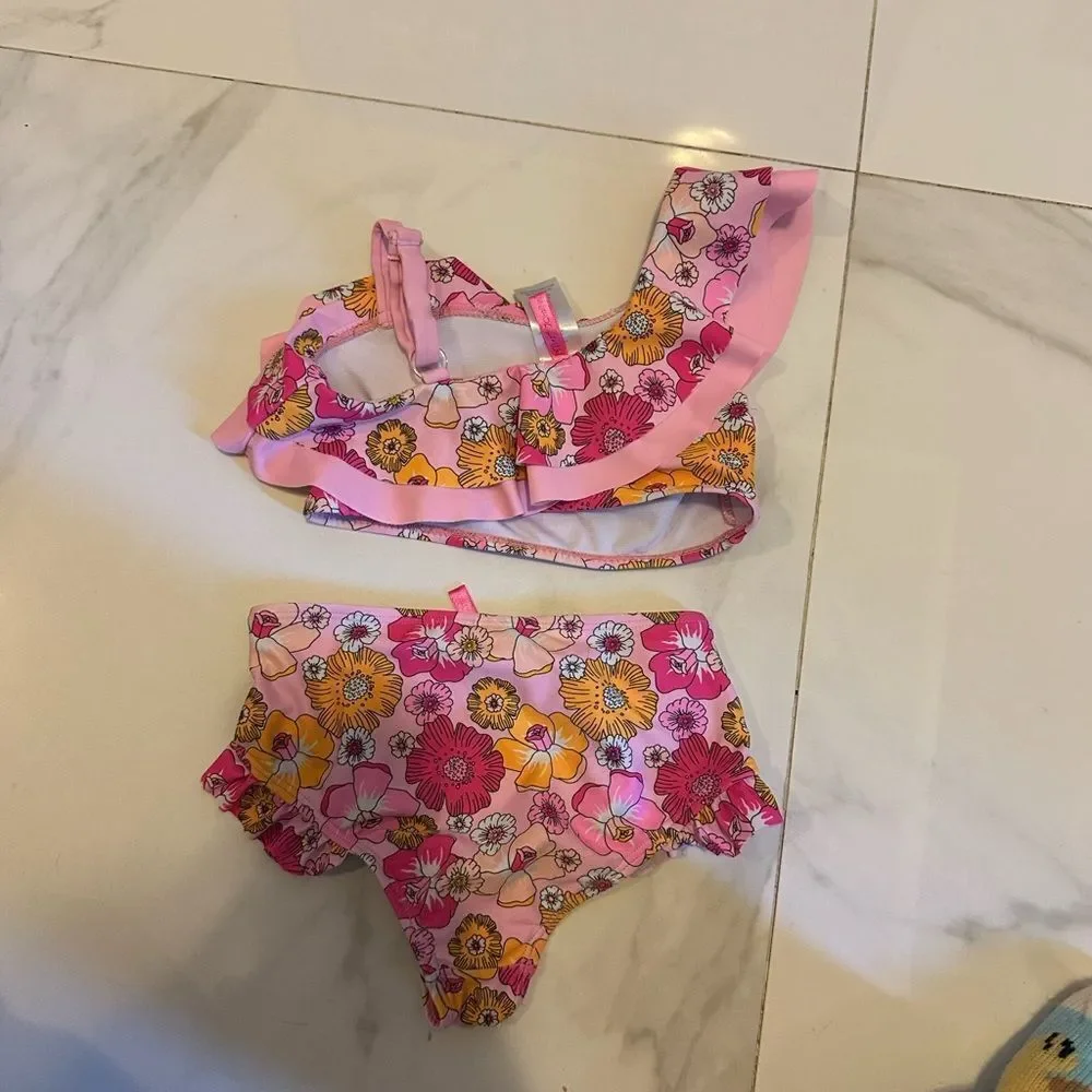 BUNDLE of 6 Betsey Johnson Kids Swim Bikinis - Pink, Yellow, Multicolor
